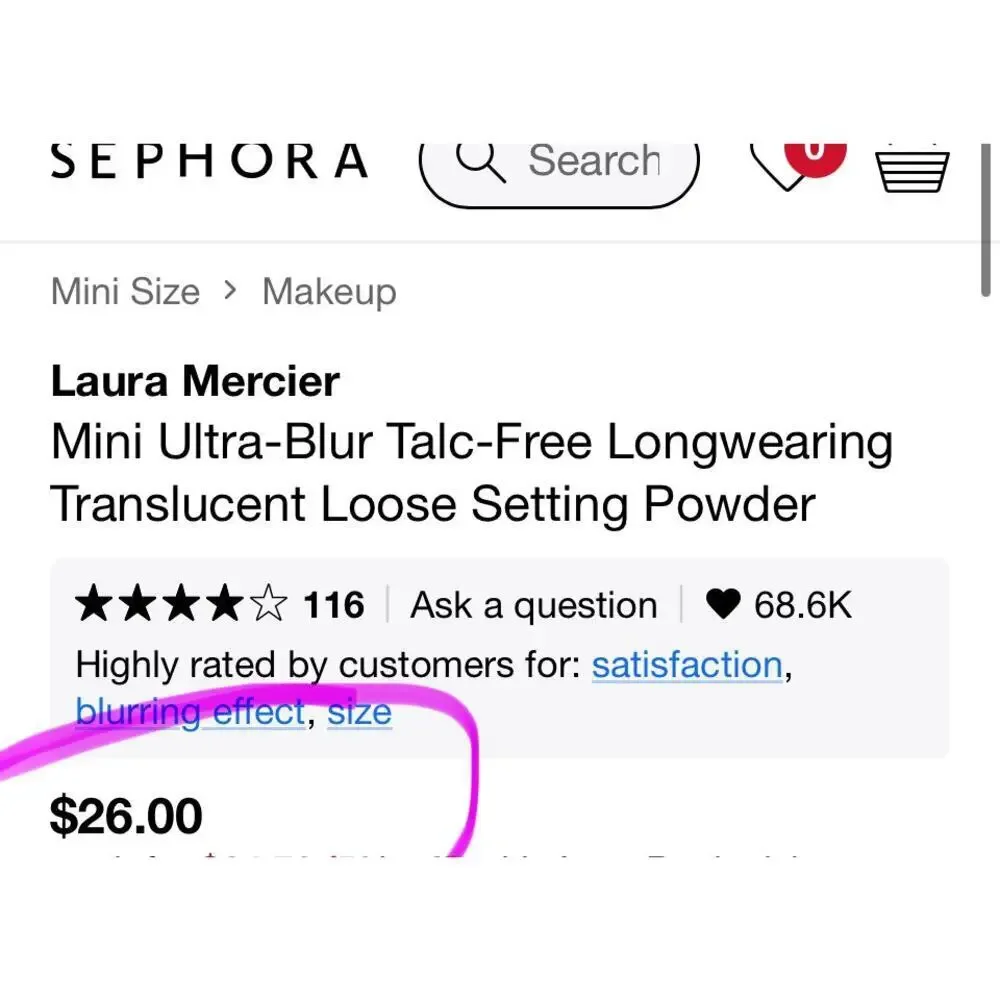 Laura Mercier Mini Ultra-Blur Longwearing Translucent Loose Setting Powder | NEW